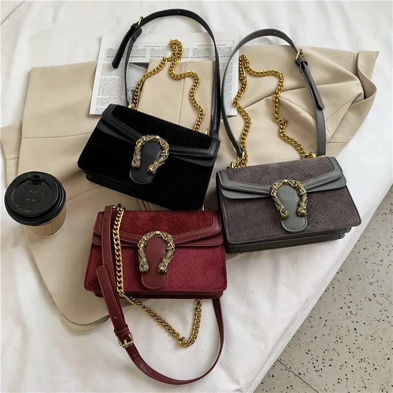 Матовая сумка из искусственной кожи со змеиным узором для женщин 2022 Брендовая