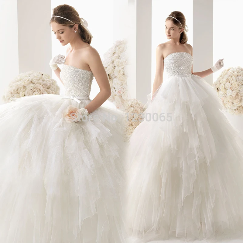 

free shipping hot sexy long tiered romantic Bridal ball Gown boda 2016 casamento tulle vestido de noiva renda wedding dress