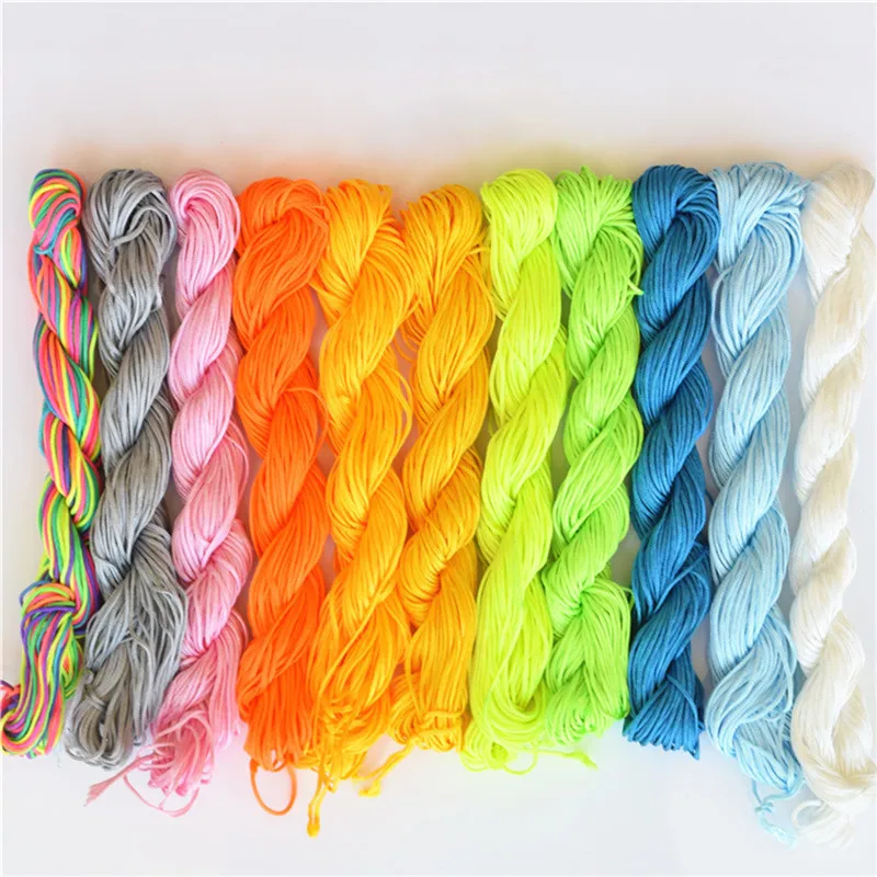 

6Colors Velvet Cord Thread Braided String Chinese Knot Macrame Cord Bracelet DIY Tassels Beading String Thread 25m