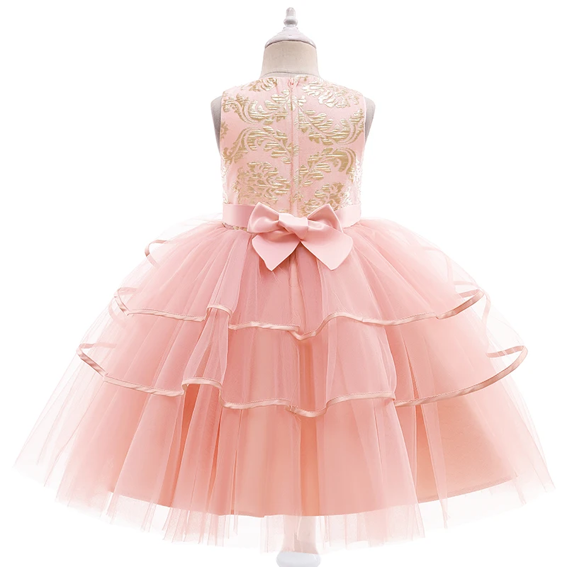 

Vintage Flowers Ball Gown Lace Tutu Dress for Girls Birthday Party Dress Kids Sequin Bowknot Dress Christmas Party Clothing Suit