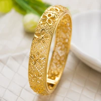 annayoyo india gold color bangles for women girl jewelry gift african bridal wedding gifts african beads bracelet jewelry