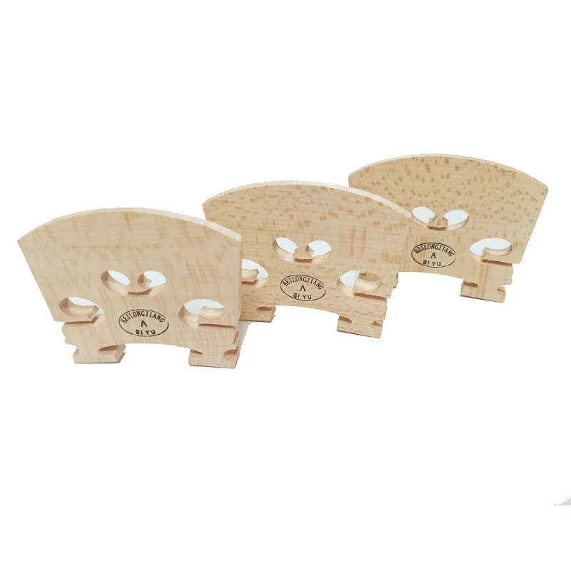 

one pc 4/4 3/4 1/2 1/4 1/8 1/10 1/16 violin B level Heilongjian Maple horse bridge, bridge code, violin accessories