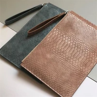 alirattan new envelope bag for women daily makeup clutch snake pattern soft pouch casual wallet hot selling banquet clutch