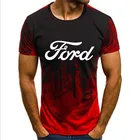 Новая мужская футболка с градиентом Ford mustang car, летняя футболка унисекс, яркая одежда, футболка с коротким рукавом car auto