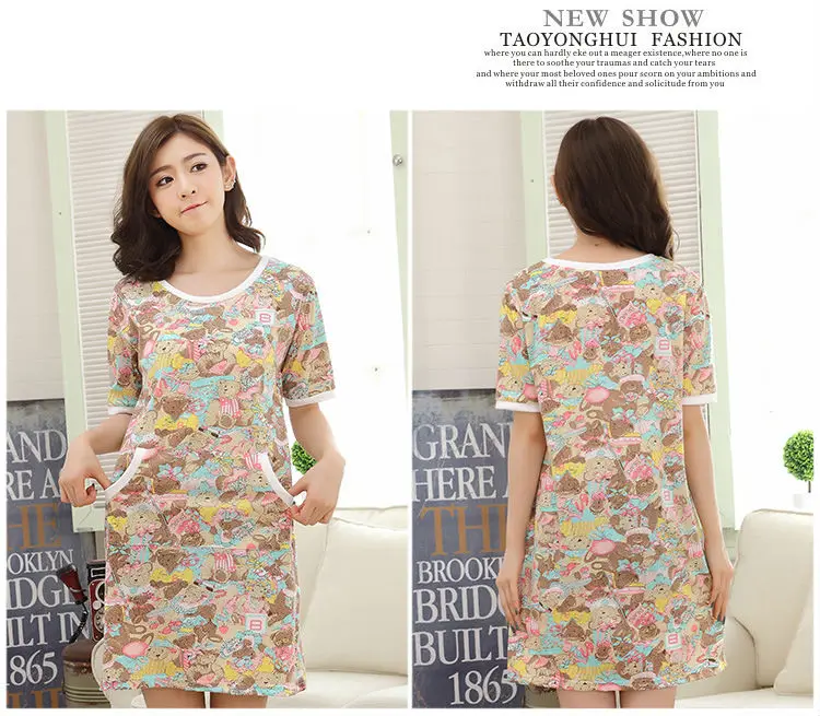 

2022 New summer style Nightgown Nightdress pijama Ladies Sleepwear Women nightwear AZ535