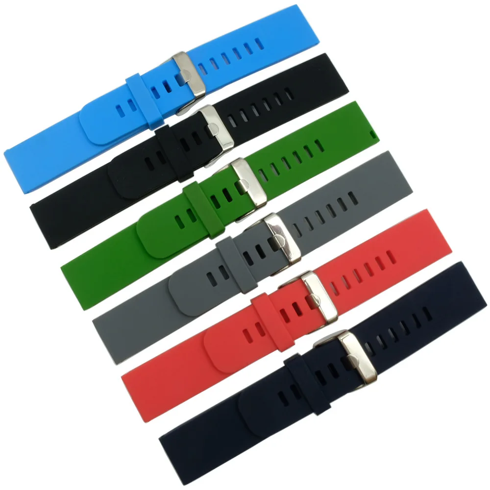 

18mm 20mm 22mm Silicone Watchband for Samsung Galaxy Watch 42mm 46mm Active2 40mm 44mm Gear S2 S3 Strap Band Bracelet Active 2