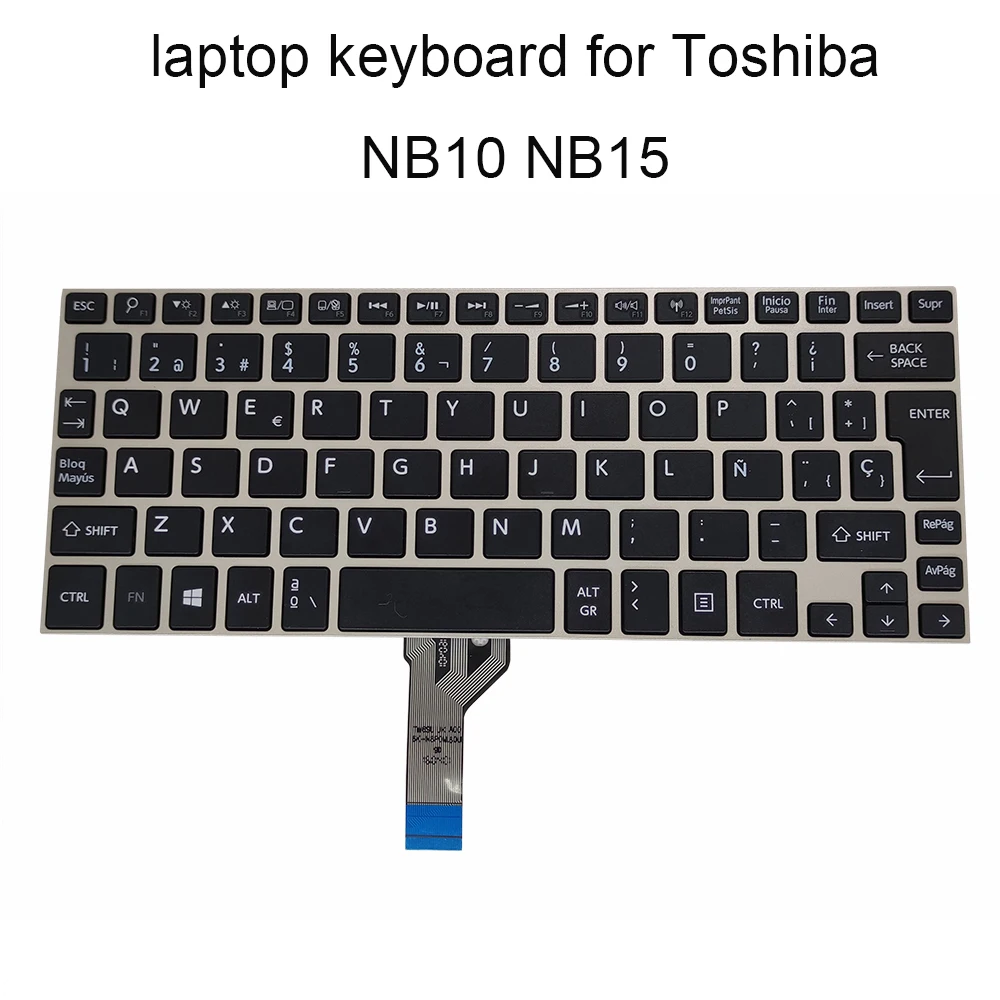 Сменные клавиатуры NB10 для Toshiba Satellite NB10t NB15 NB15t SP Spanish JP black kb rose gold frame 0KN0 BO1PO33 real