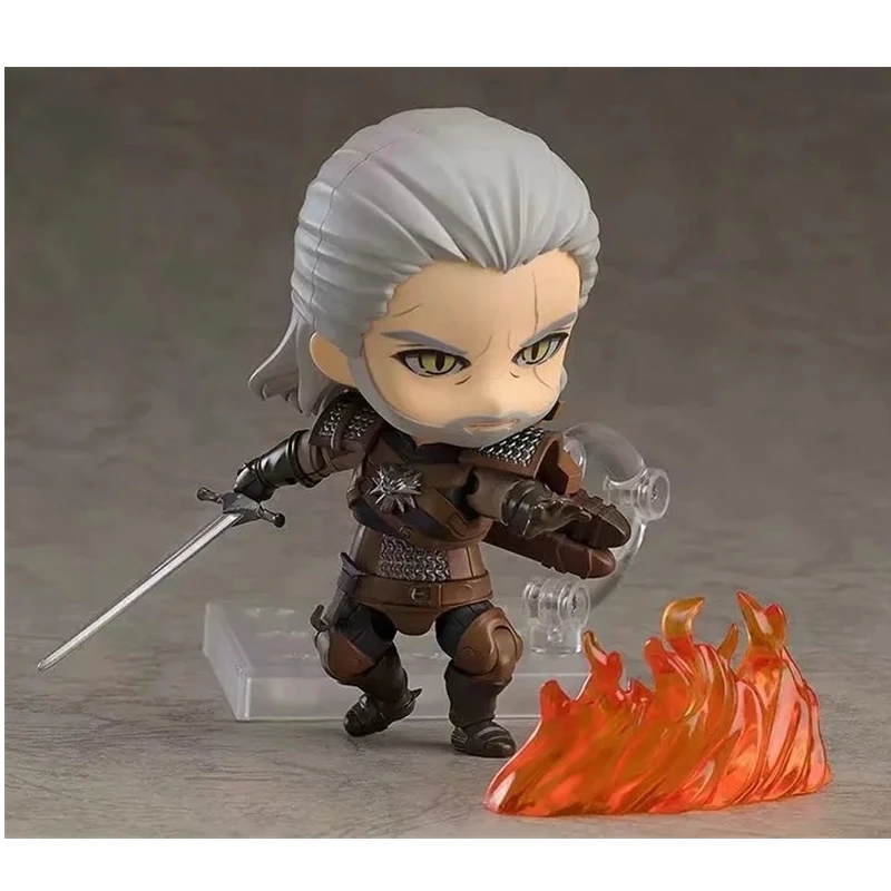 10 см Q версия the Witcher ed 3 Wild Hunt 907 # Geralt Белый Волк ПВХ Фигурки Модель игрушки подарок