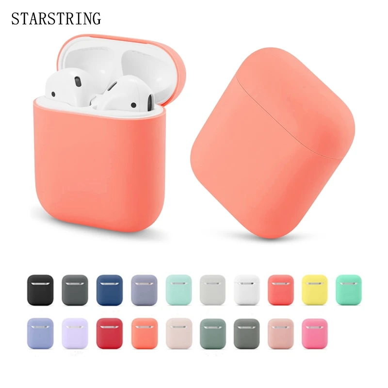 Мягкий силиконовый чехол для наушников Airpods 1/2 Air Pods аксессуары защитный Apple 2 |