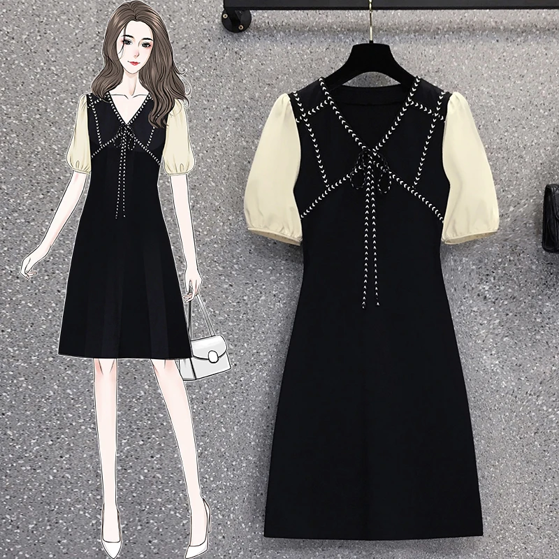 

Женское приталенное платье большого размера, в Корейском стиле