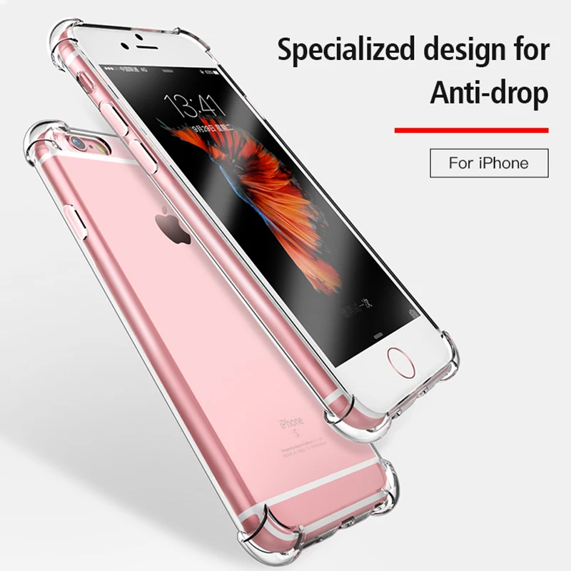 Fashion Shockproof Bumper Transparent Phone Case For iphone Xr Xs X Max 8 7 6 6s plus Protection Back Cover |