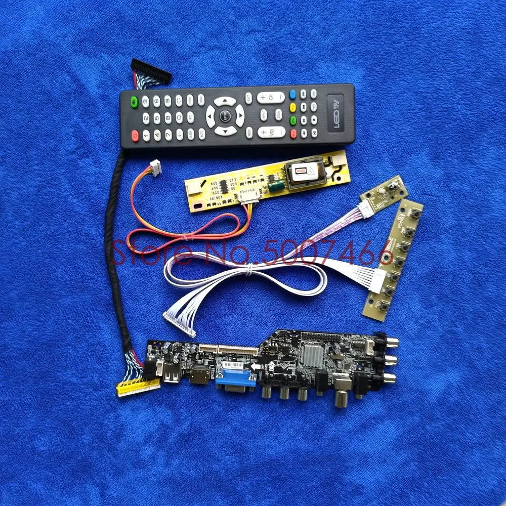 

Комплект платы привода LVDS 30 Pin DVB Digital USB VGA AV Matrix для LTM170ET01/LTM190ET01/M170E8/M190E8/MT170EN01 1280*1024 2CCFL