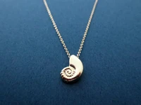 30 snail shell pendant necklace spiral sea snail necklace ocean sea bottom beach fossil conch reptile girl mens gift jewelry