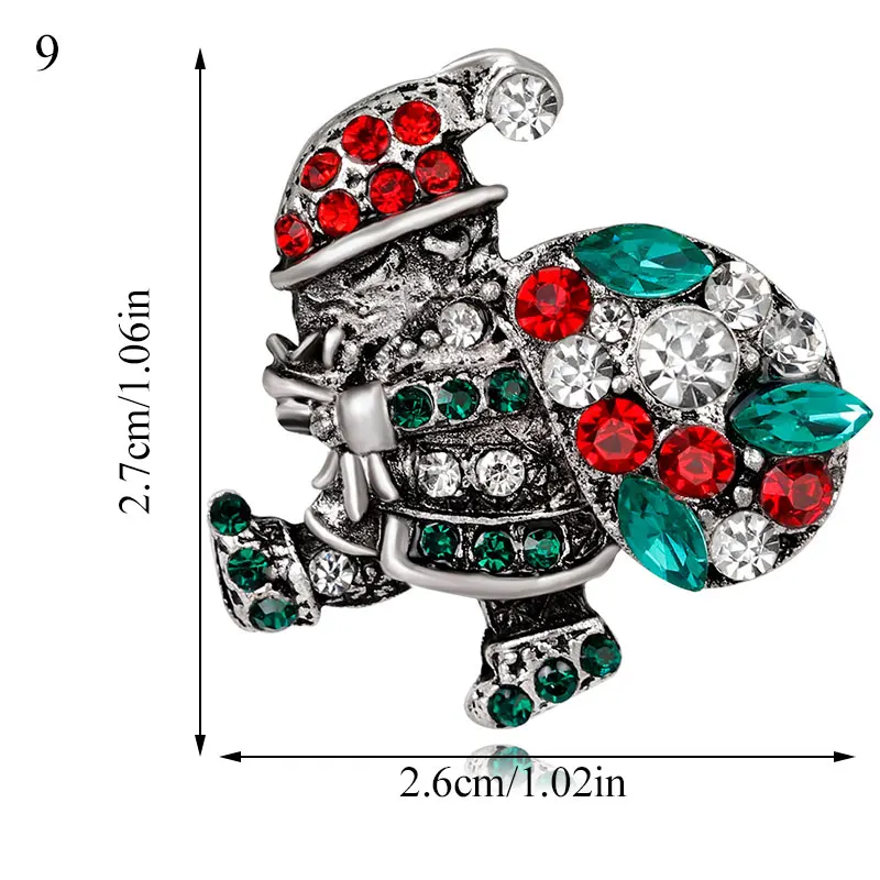 31 цвет брошь на рождественскую елку олень Снеговик колокольчик модная забавная