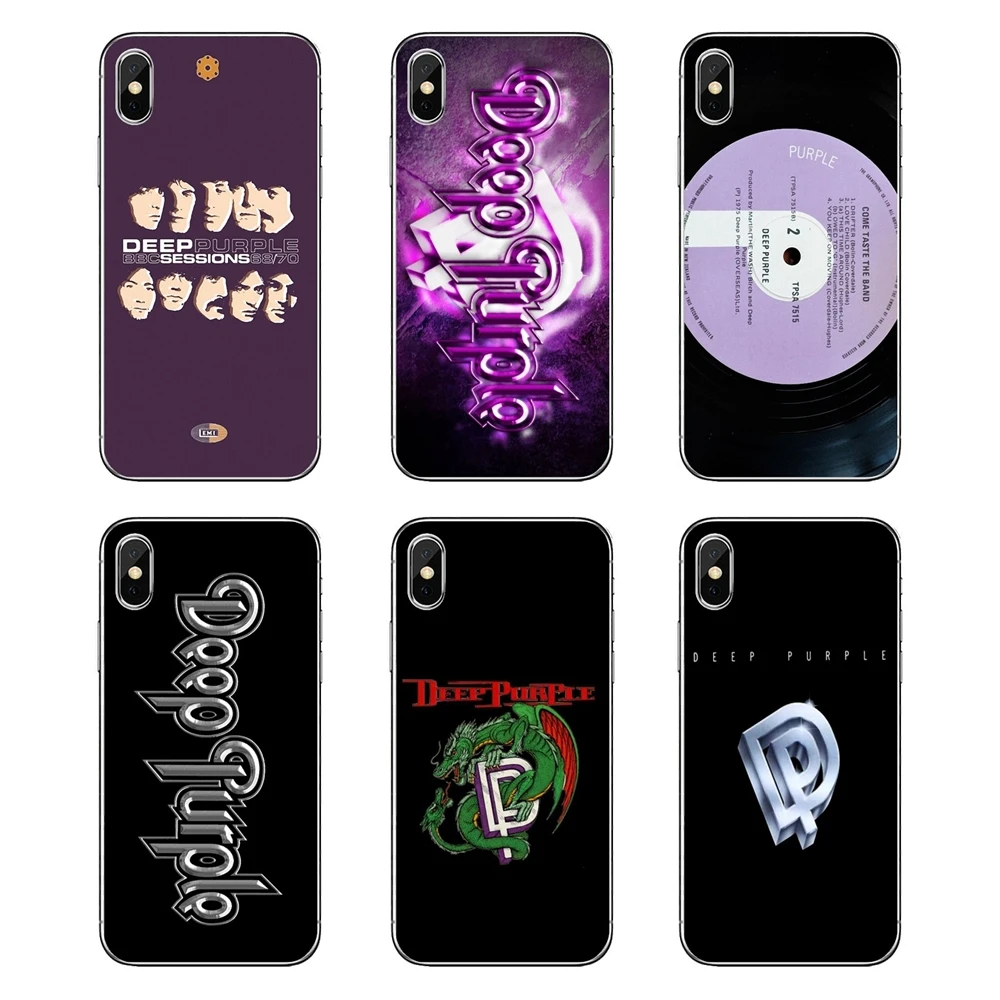 Мягкий прозрачный чехол для iPod Touch iPhone 4 4S 5 5S 5C SE 6 6S 7 8 X XR XS Plus MAX темно-фиолетовый