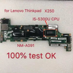 for thinkpad x250 i5 5300 laptop motherboard nm a091 fru 00ht381 00ht382 00ht385 00ht386 00ht373 00ht369 00ht370 00ht374 test ok free global shipping