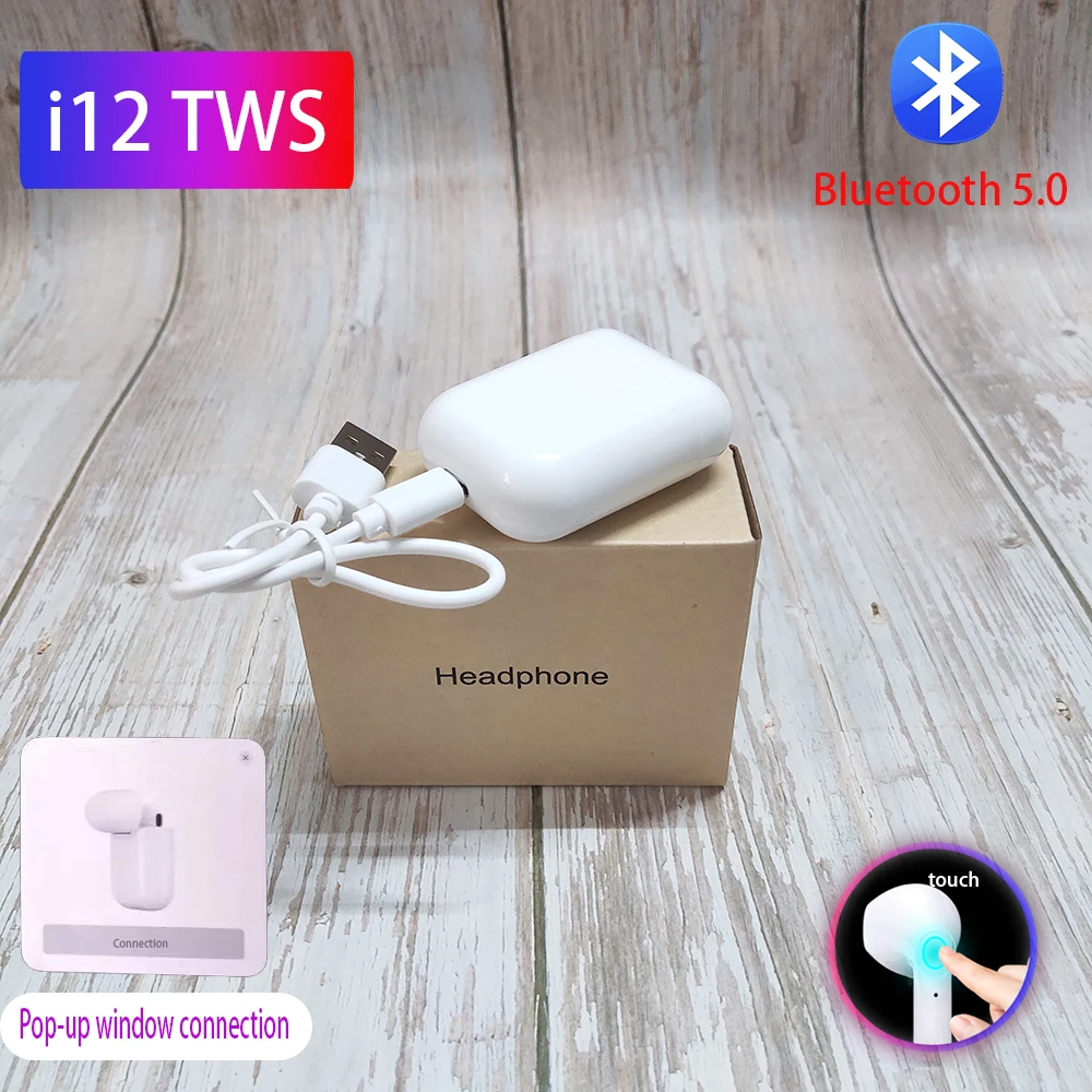 I 12 TWS наушники 5,0 Blutooth беспроводные наушники i7s PK w1 чип стерео Спортивная гарнитура pk i10 i80 i30 i60 i200 tws