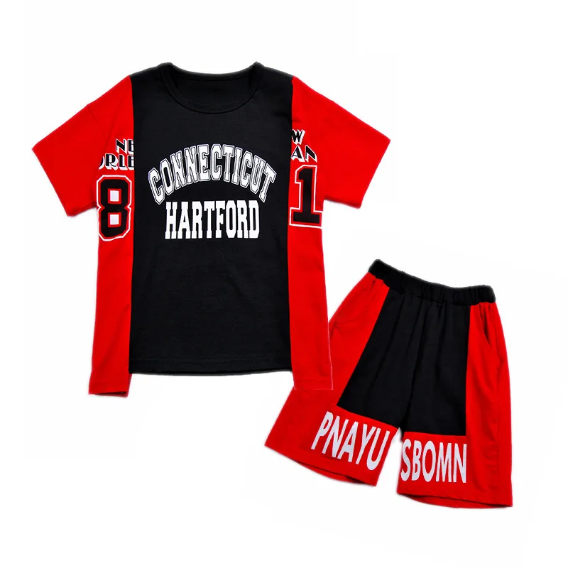 2019 г. Комплекты одежды для маленьких мальчиков детские спортивные костюмы Летний