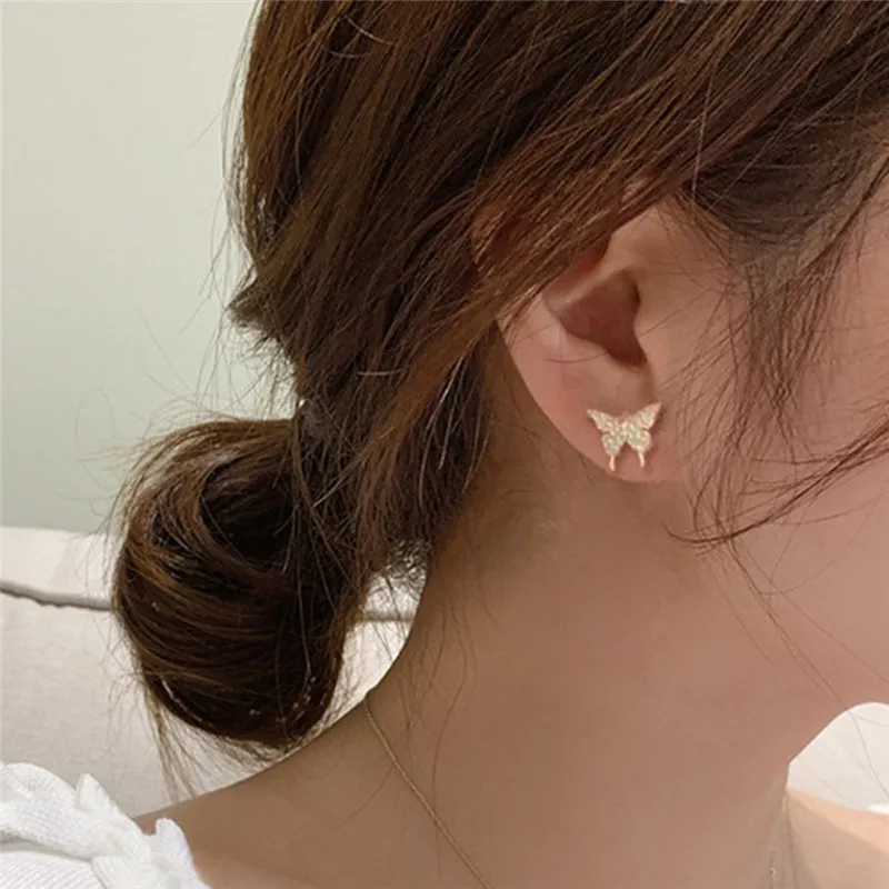 Kpop мини минималистский Бабочка Фея Блестящий изысканный эстетический зажим для