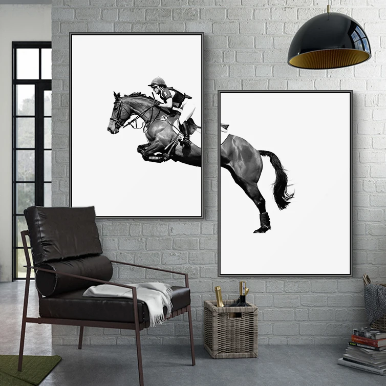 Черно белые холщовые постеры и принты в стиле минимализм художественная роспись