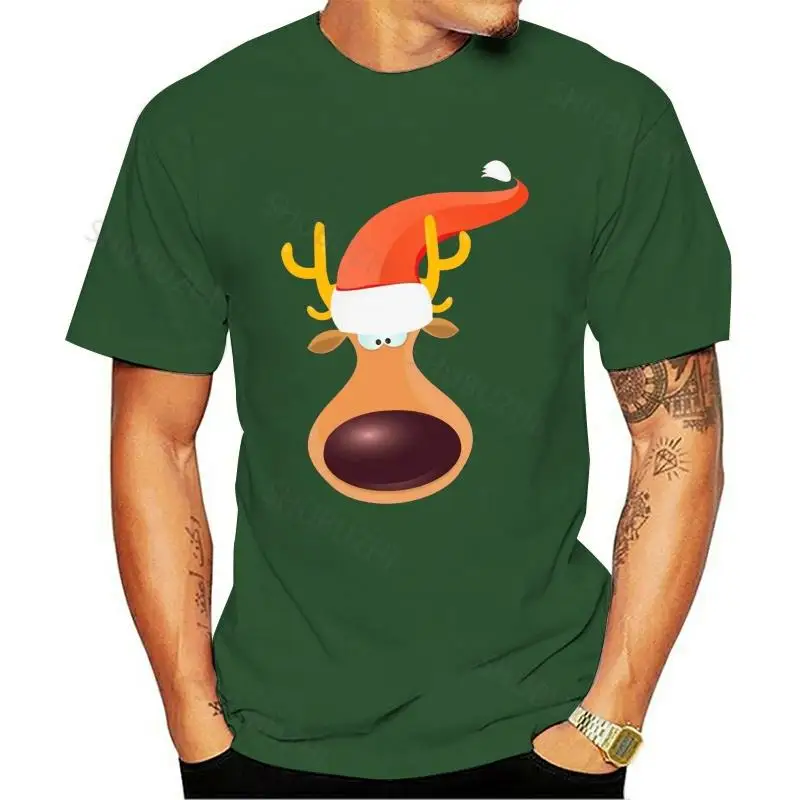 

Мужская футболка с принтом оленя, большого размера