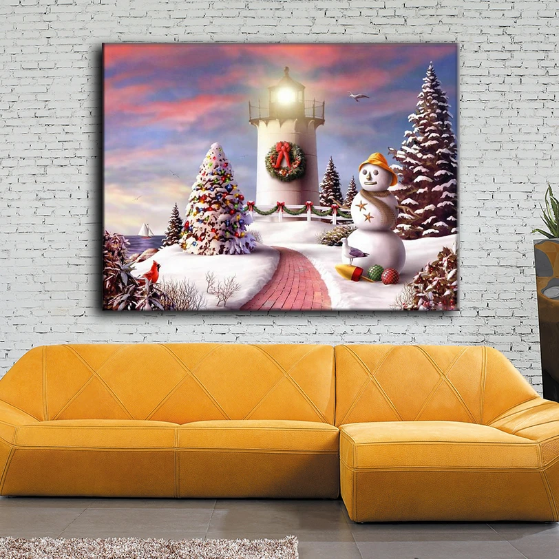 5D алмазная картина Рождественская Бриллиантовая вышивка с изображением дерева