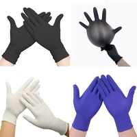 50100pcs disposable nitrile latex rubber gloves dishwashingkitchenworkgardenhousehold cleaning gloves blackblue gloves