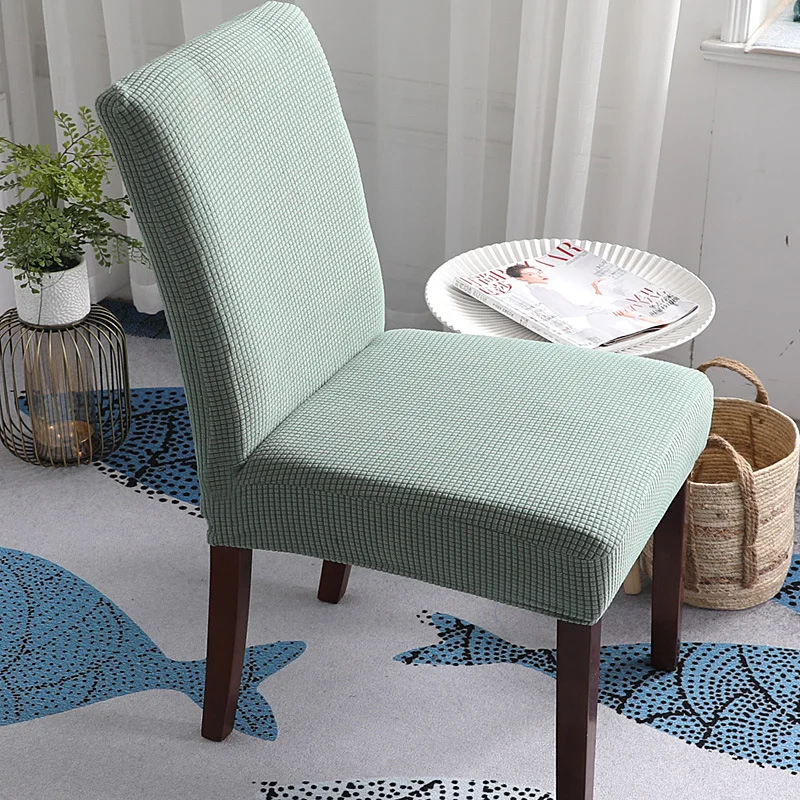 

Brown Universal Hot Sale Solid Color Chair Cover Stretch Elastic Force Slipcovers For Dining Room Kitchen Wedding Hotel Banquet