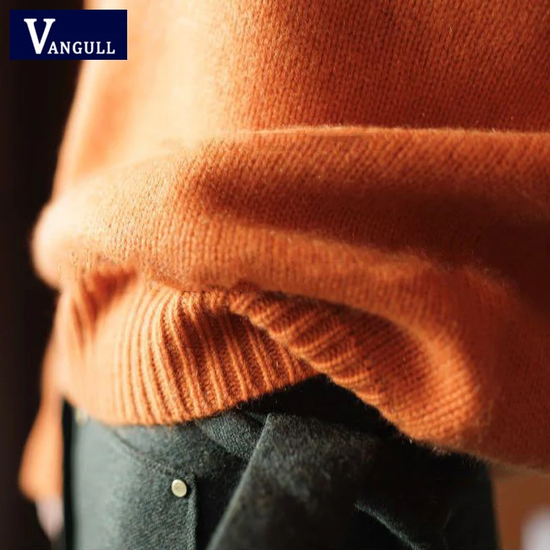 

Vangull Fall Winter Clothes Thick Turtleneck Cashmere Sweater Women Pullovers Knitted Sueter Mujer Invierno Ladies Tops Clothing
