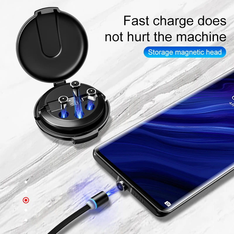 Магнитный кабель для IPhone samsung Micro USB для Xiaomi type C кабель для быстрой зарядки мобильного телефона Магнитный зарядный usb-кабель