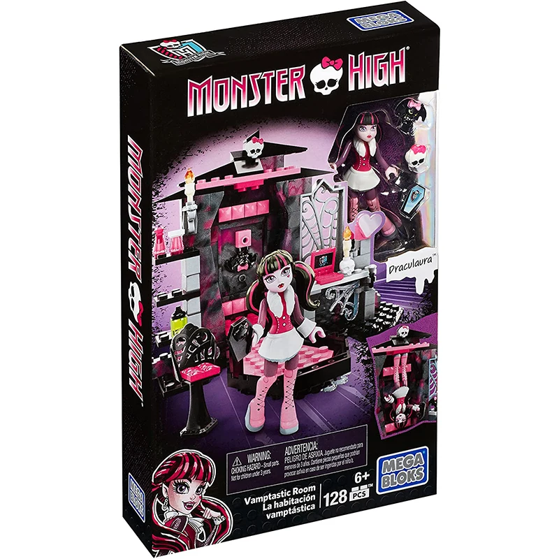 

Набор Mega Bloks Monster High Draculaura's Vamptastic для строительства комнаты, коллекционная версия CNF80, подарки для взрослых и детей