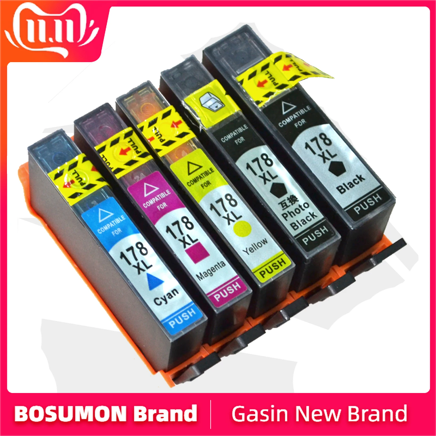 

Совместимый чернильный картридж Bosumon 178xl, сменный картридж для HP 178 для HP Photosmart 7515 5515 B109a B010b B209 B210 3070A 3520