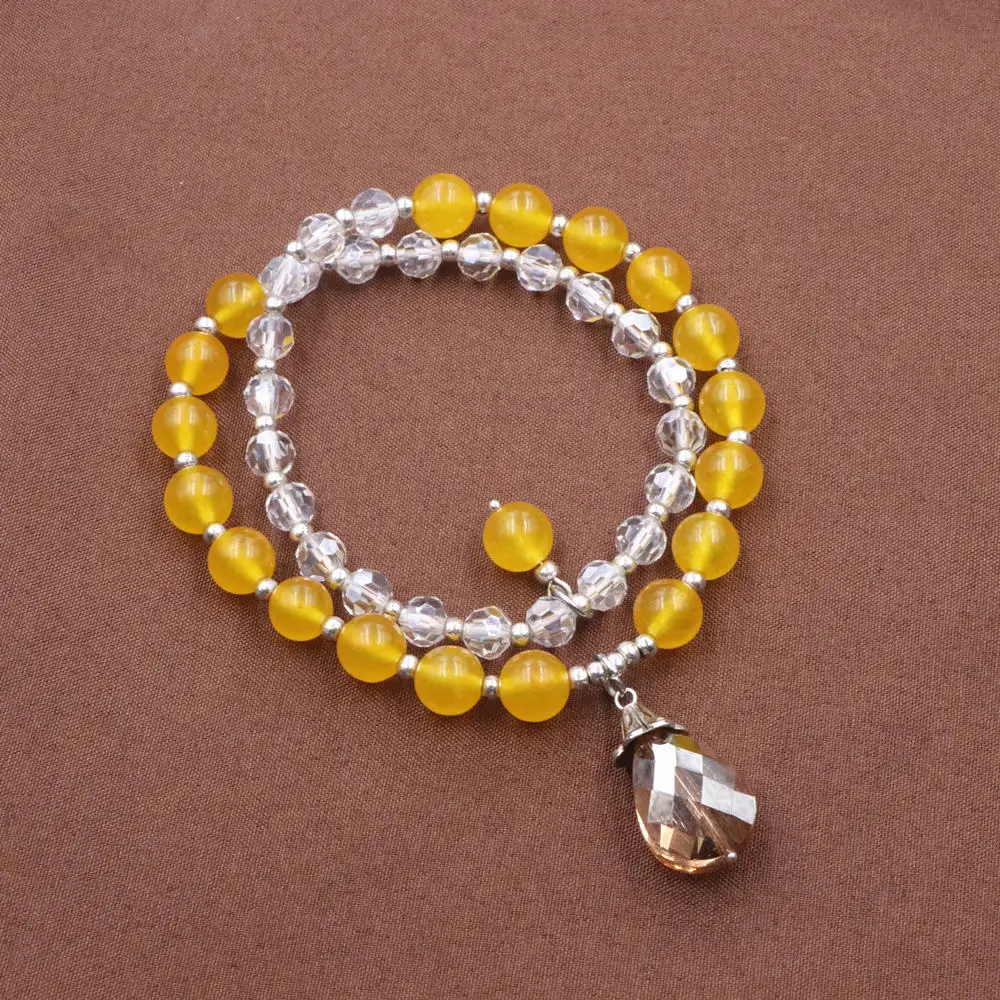 Элегантный длинный браслет ювелирное изделие 2 ряда турмалин оливковая