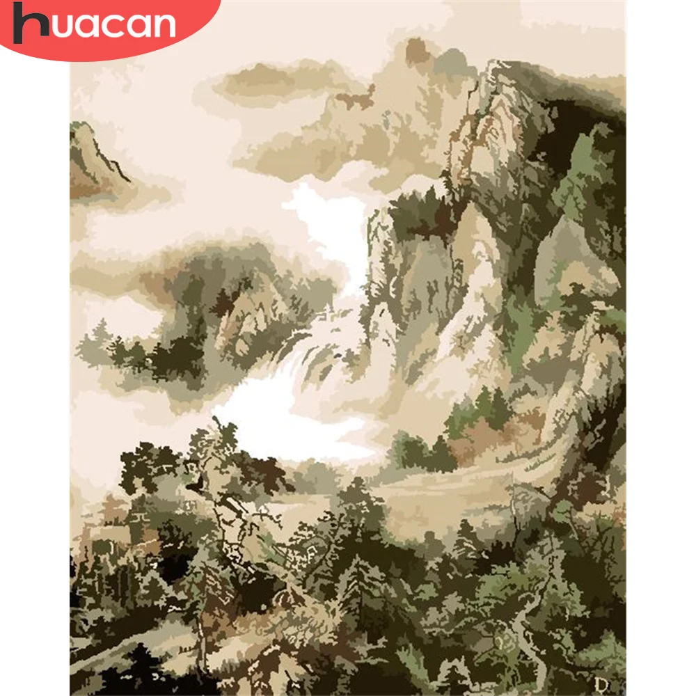 

HUACAN DIY картины по номеру наборы для рисования по номерам пейзаж рисунок на холсте Ручная роспись Картины домашний декор