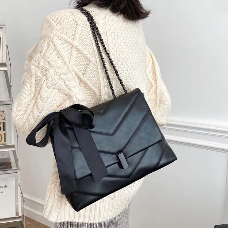 Роскошные черные сумки Недорогая модная уличная сумка через плечо женская