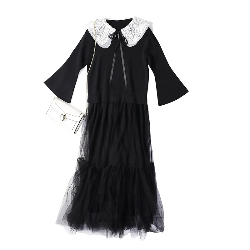 

Baby collar mesh dress