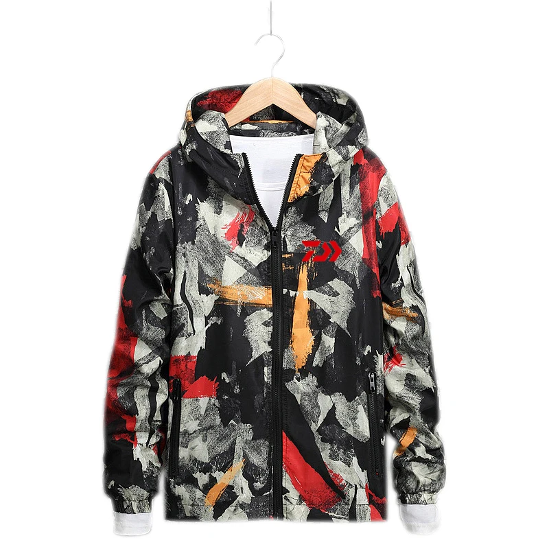 Мужская водонепроницаемая камуфляжная одежда для рыбалки DAYIWA куртка с капюшоном