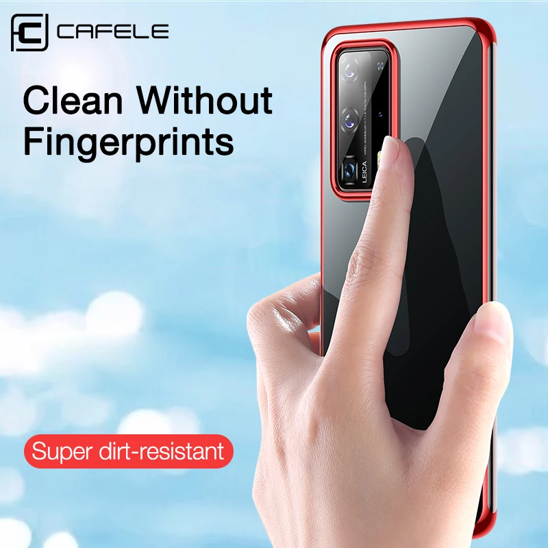 Cafele роскошный силиконовый чехол для телефона Huawei P40 Pro противоударный прозрачный