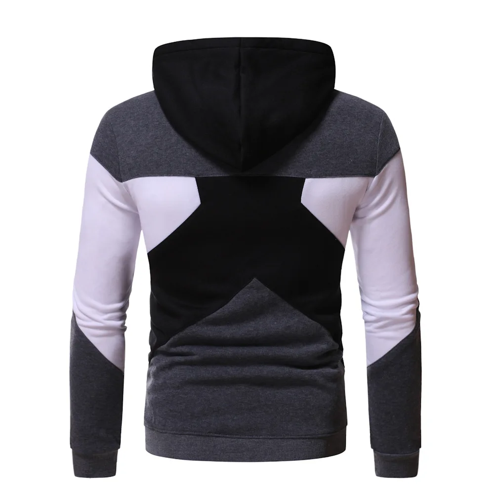 

ZOGAA Men's Hooded Pullover Sweatshirt New Fashion Splicing Long Sleeve Hoodie Trendy Slim Streetwear Harajuku Men's Sweatshirt