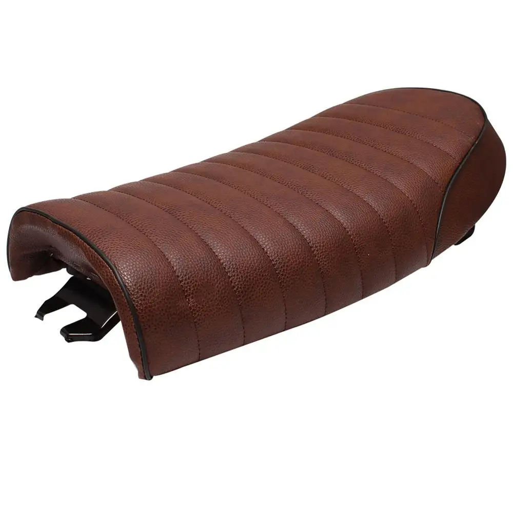 Сиденье для мотоцикла коричневое винтажное плоское седло Ретро сиденье Honda CG CB200