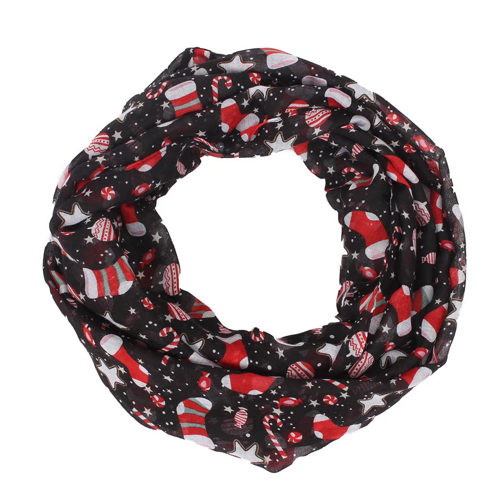 2020 Новый женский Рождественский Санта Снеговик шарф Защита от солнца марля