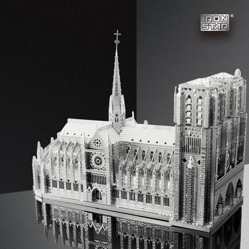 

3D Metal Model Puzzle DIY Assembled Notre Dame De Paris Birthday Gift House Decoration Decoration Collection