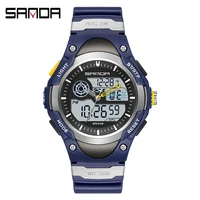 sanda mens watch mens dual display clock business male watches 50m waterproof men wrist watches for men relogio masculino