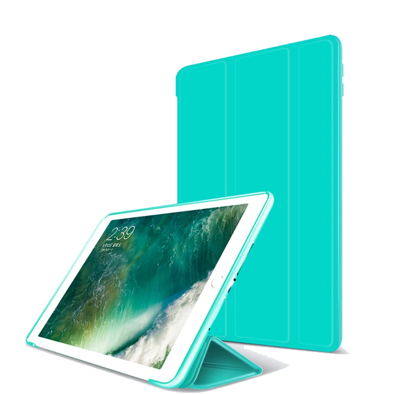Чехол-книжка для iPad Air 1 Air 2 iPad 9,7 5 6 th, мягкий силиконовый чехол-подставка, Умный Магнитный чехол для iPad, чехол - Цвет: Sky Blue