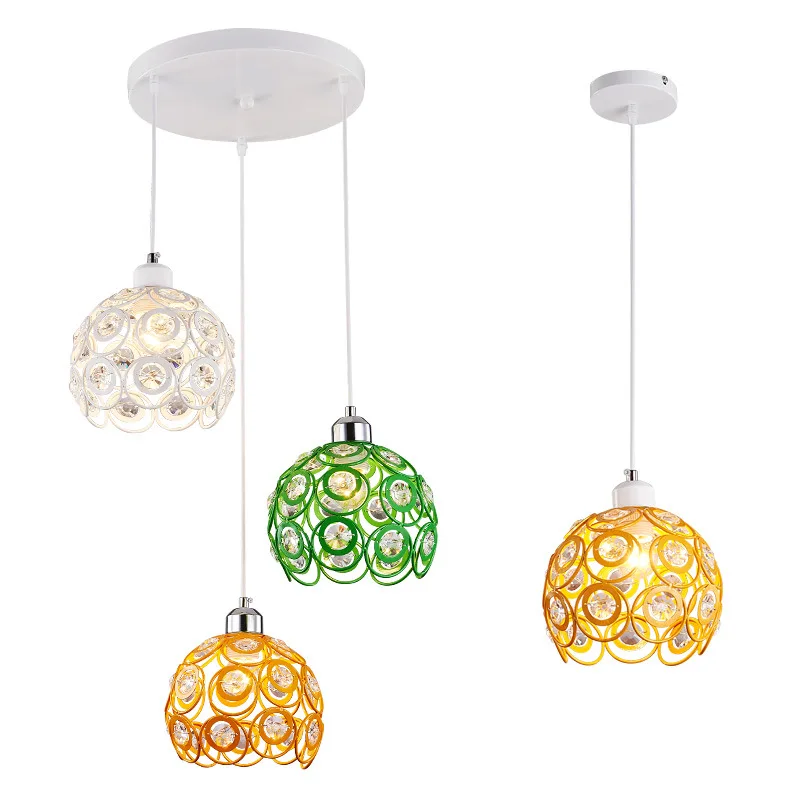 Современная креативная Хрустальная декоративная люстра для ресторана железная