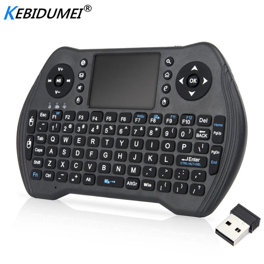 Kebidumei MT10 Russian English 2.4GHz Wireless Keyboard Touchpad Remote Control i8 For Android TV BOX Air Mouse | Компьютеры и офис