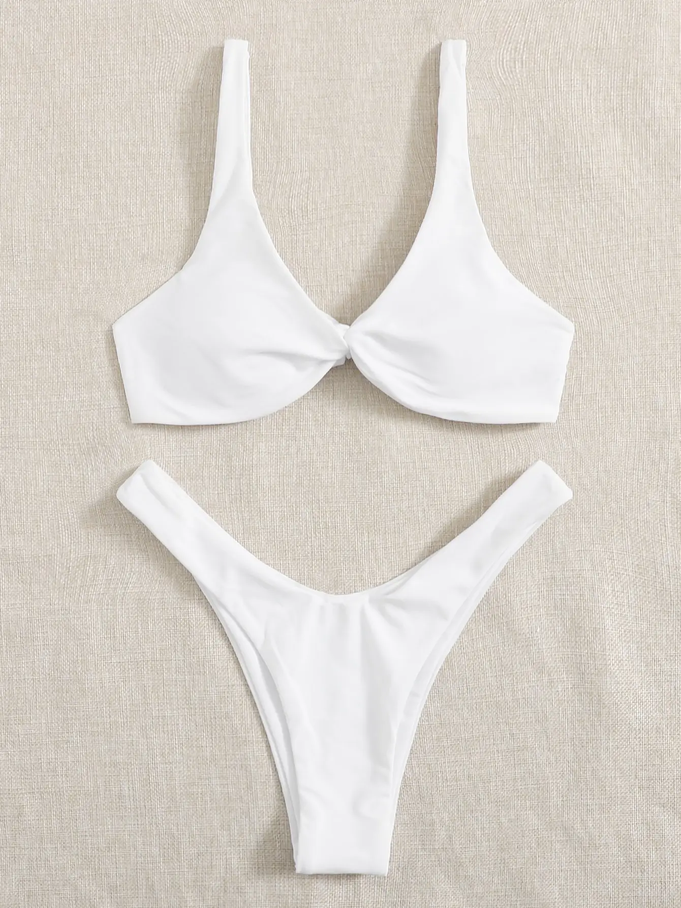 

ZTVitality Solid Tie Sexy Bikinis Push Up Bikini 2021 Newest Padded Bra High Leg Bandage Swimsuit Female Swimwear Women Biquini