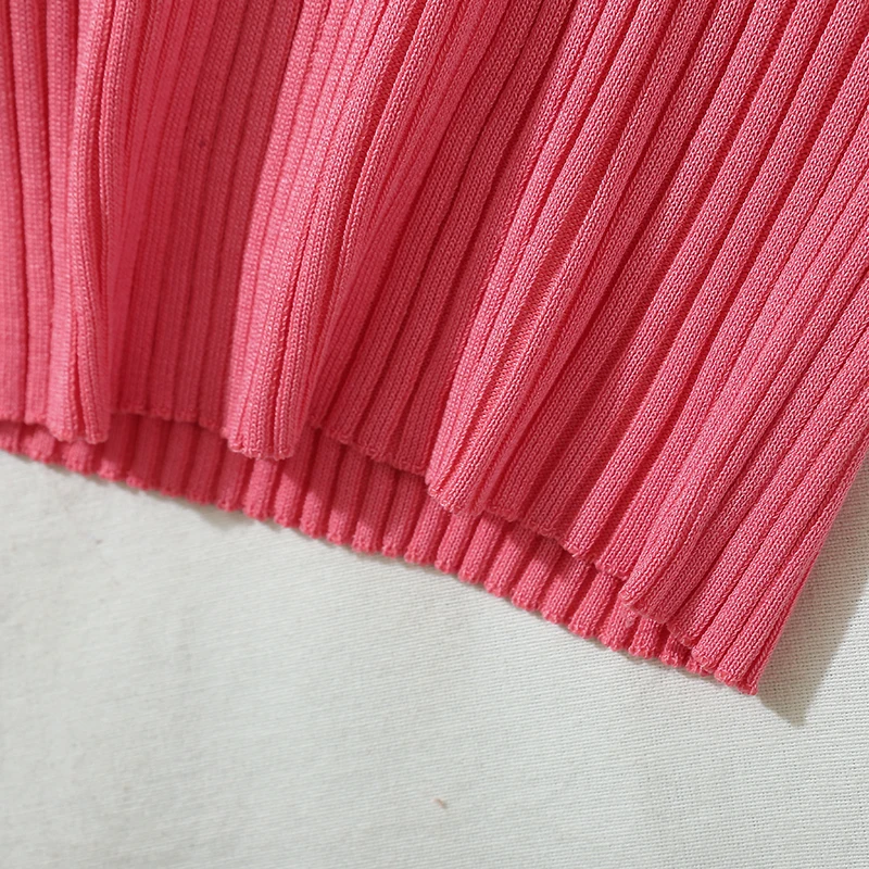 Вязаный свитер на пуговицах Сезон лето-весна Милые корейские свитера