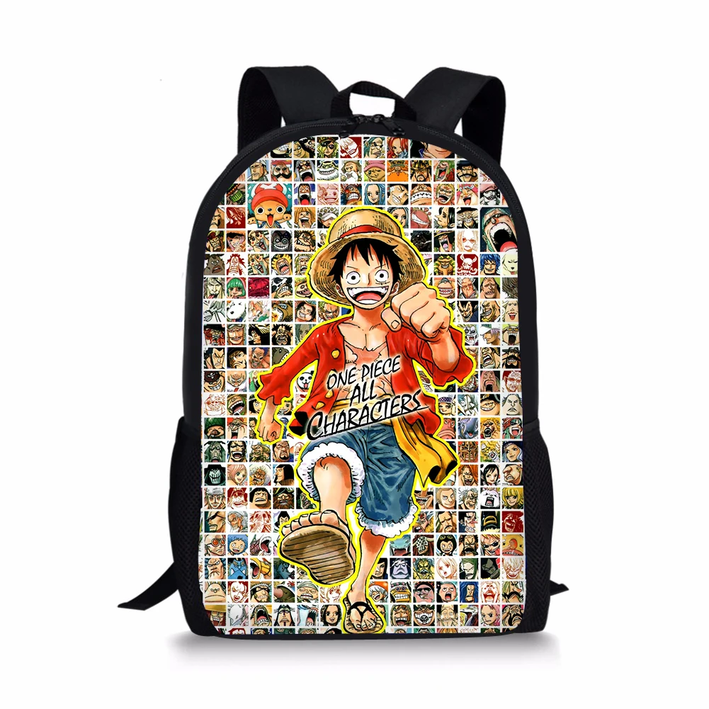 Children's 16-Inch Backpack One-Piece Anime Party Pattern Kids School Book Bags Cartoon Teenagers School Bags