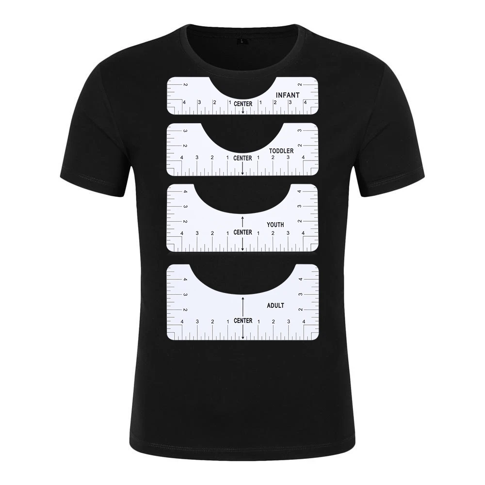 Футболка с вырезом Размеры линейка выравнивание швейная для гидирования модный